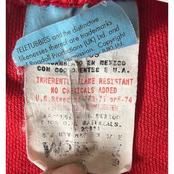 Vintage Teletubbies one piece sleeper pajamas 90s Rare full zip nostalgic 2T - Picture 9 of 13